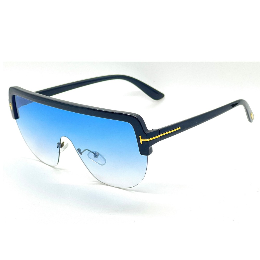 Shield Sunglasses Blue Gradient Lens Fashion Visor Sun Glasses XL‎ Shades Lentes